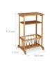relaxdays Beistelltisch in Natur - (B)44,5 x (H)71.5 x(T)37 cm