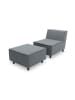 58 aufm Kessel GARTENLOUNGE Set 1 Brandie 146x77x176 mit Outdoorbezug in dunkelgrau