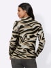 Sieh an! Jacquard-Pullover in camel-schwarz-gemustert