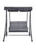 Beliani Gartenschaukel TESERO in Grau - (W) 146 x (H) 165 x (L) 120 cm