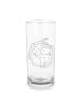 Mr. & Mrs. Panda Wasserglas Sternzeichen Fische ohne Spruch in Transparent