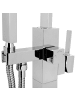 Beliani 3-tlg Wannenarmaturen RIBBON in Silber