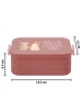 Mr. & Mrs. Panda Bento Box Bär und Hase Umarmen Motiv mit Spruch in Rot Pastell