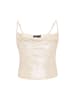 faina Women Top in cream metallic