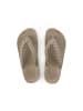 Flip Flop Zehentrenner "wedgy*weave" in Taupe