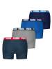 Puma Boxershort 4er Pack in Blau/Grau