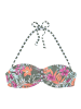 Venice Beach Bandeau-Bikini-Top in oliv-bedruckt