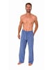 NORMANN Schlafanzug Pyjama Hose lang kariert Baumwolle - 79846 in blau