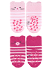 Sterntaler ABS Krabbelsocken 2er-Pack Katze in hellrosa