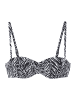 s.Oliver Bügel-Bandeau-Bikini-Top in schwarz-weiß