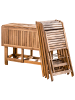 Beliani 6-tlg Gartentisch Set FRASSINE in Braun