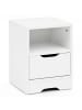 KADIMA DESIGN Nachtkonsole WL5.700 31x43x31cm Matt 1 Schublade und Ablagefach, in Weiß