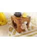 FineBuy Beistelltisch in Braun / Sheesham / 35x35x35