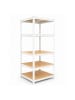 relaxdays Schwerlastregal in Weiß/ Braun - (B)60 x (H)200 x (T)60 cm