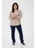 KAFFE curve Langarm-Bluse KCnika in Nomad w. Black Deep graphic