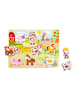 Tooky Toy Holzpuzzle Farm 10-teilig in bunt