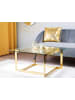 Beliani Couchtisch CRYSTAL in Gold/Transparent - (W) 80 x (H) 40 x (L) 80 cm