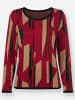 WITT WEIDEN Pullover in camel-rot-gemustert