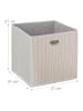 relaxdays 2 x Aufbewahrungskorb in Weiß - (B)31 x (H)31 x (T)31 cm