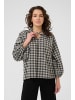 Kaffe Kurzarm-Bluse KAelna Loose fit in Black/grey Check