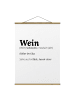 WALLART Stoffbild mit Posterleisten - Die Definition von Wein in Weiß