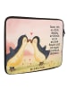 Mr. & Mrs. Panda Notebook Tasche Pinguine Kuss Design mit Spruch in Weiß