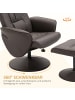 HOMCOM Relaxsessel in Braun 81L x 76B x 101H cm