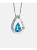 Diamant L'éternel Halskette aus 375 Weißgold mit Diamant mit Topas