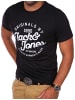 Jack & Jones T-Shirt - JJJORMIXTEE mit Print O-Neck in Schwarz-Weiß