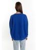 myMo Damen Sweatshirt Mit Applikation in Royalblau