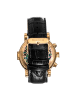 Heritor Legacy-Armbanduhr mit Lederarmband in Gold/Black