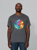 wat? Apparel T-Shirt Volleyball in Watercolor in Grau