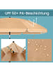 SONGMICS Sonnenschirm Sheld in Taupe - (H)196 x Ø160 cm