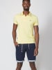KOROSHI KURZARM POLOSHIRT PIQUE in LIMON / ZITRONENGELB