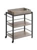 VASAGLE Servierwagen Barnet in Beige-Schwarz - (B)40 x (H)86 x (T)72 cm