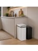 relaxdays 2 x Mülleimer mit Sensor in Schwarz/ Weiß - 9 & 15 Liter