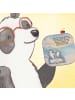 Mr. & Mrs. Panda Tisch-Untersetzer Pinguine trösten Design mit S... in Weiß