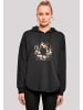 F4NT4STIC Oversized Hoodie Osterkranz Eierkranz Blumenring in schwarz
