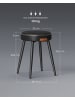 VASAGLE 2er-Set: Sitzhocker Ekho in tintenschwarz - (B)48 x (H)48.2 x (T)48 cm