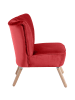 58 aufm Kessel SESSEL Kadisha Bezug Samtvelours Buche natur / rot