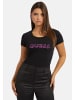 Guess T-Shirt 'Davina' in schwarz