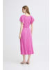 ICHI Freizeitkleid IHAYA Relaxed fit in PINK/WHITE GRAPHIC SCALLOP