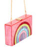 FELIPA Handtasche in Regenbogen Mehrfarbig