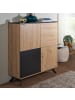 KADIMA DESIGN Highboard 110x125x40 cm MDF Sideboard in Eiche-Dekor / Schwarz,