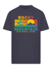 F4NT4STIC Oversize T-Shirt US National Parks Rocky Mountain Sunset in marineblau