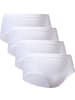 Con-ta Baumwolle, Feinripp Taillenslip 4er-Pack in weiß