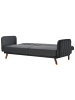 Beliani 3-Sitzer Sofa SENJA in Schwarz/Braun - (W) 198 x (H) 87 x (L) 95 cm