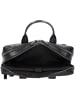 Plevier Rock Flint Aktentasche RFID Schutz Leder 41 cm Laptopfach schwarz