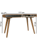 KADIMA DESIGN Schreibtisch aus Massivholz im Retro-Stil, viel Stauraum, 50 kg Tragkraft in Schwarz