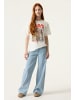 Garcia T-Shirt Kurzarm mit Frontprint in off white